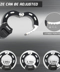 Heavy Duty Bike Lock Chain With Key For Electric Scooters And E-Bikes - 36.22 Inch Alloy Steel Security Cable, Ultra Secure Lock For Bicycles, Motorcycles, Shopping Carts, Baby Strollers, And More, Built To Lock Down Thieves. Adjustable bike lock chain with 3 fixed positions and 2.95-3.35 in sizes