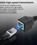 Two Pack Ethernet Extension Cables Cat6 Patch Cord 1 Ft RJ45 Male To Female Network Cable with stable high-speed transmission
