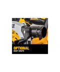 Slick Pro Grade Rugged Brushless Cordless Circular Saw 20V Max 6 1/2 Inch with optional dust chute, designed for clean lumber cutting.
