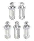 Steel Straight Grease Fittings Set G1/8 Thread 11mm Width Heavy Duty Hydraulic Lubrication Fittings Oil Spill Proof Rust Resistant 5 Pack For Mechanical Equipment