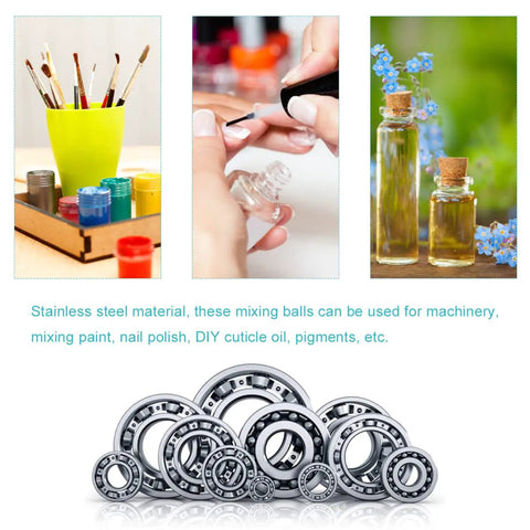 300 Pieces 0.22 Inch 304 Stainless Steel Paint Mixing Balls Pro Grade Agitator Beads For Acrylic Paints Nail Polish Epoxy Resin Crafts Durable For Fast Even Mixing; paint, nail polish, and resin use