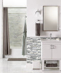 Modern bathroom showcasing Brushed Nickel 2.97 Inch Decorative Toilet Tank Flush Lever Slick And Easy Install For Front Side And Angle Toilets