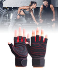 Fingerless Fitness Gloves With Wrist Wrap For Men And Women Breathable Non Slip Gym Gloves For Weightlifting And Barbell Workouts