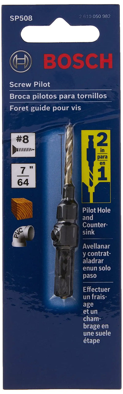 Built Tough Hex Shank Countersink Drill Bit With Adjustable Depth And Replaceable Inserts for precision drilling in pilot holes.