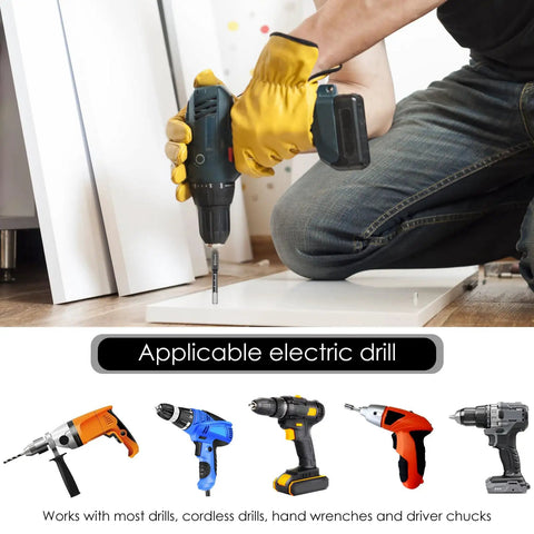 Person using Pro Grade Diamond Drill Bits Set 6mm One Quarter Inch Dry Cutting for Ceramic Tile Concrete Marble Glass with drill