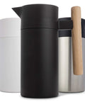 Three 40 Oz Thermal Coffee Carafe With Tea Infuser Stainless Steel Double Walled Vacuum Insulated Beverage Dispensers