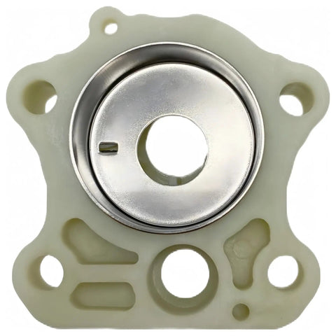 Water Pump Impeller Kit For Yamaha Outboard Motors 50 60 70 HP Includes Pump Cup Housing Gaskets Wear Plate Bolts With Washers Replacement 6H3 W0078 00 00 Ready To Install DIY Friendly top view of pump housing