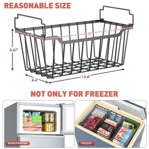 Real Game Changer Freezer Storage System Four Pack Black Bins Designed For Deep Freeze Organization Keep Your Frozen Food Stash Hella Neat And Effortlessly Organized