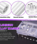 65Pcs M3 Aluminum Spacer Kit With 3.1Mm ID And 6Mm OD Eight Lengths From 0.5 To 10Mm Unthreaded Round Standoffs Silver Finish
