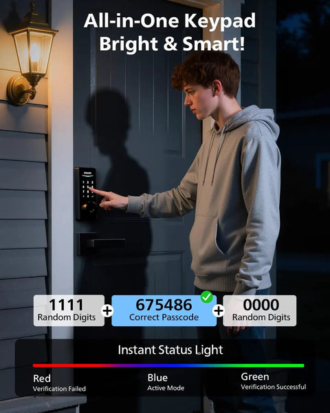 Smart Wireless Deadbolt Lock With Two Durable Lever Handles Featuring Stress Free Keyless Entry Keypad For Primary Front Doors Quick Swap Install And Genuine Home Security That Keeps Your Spot Locked And Loaded