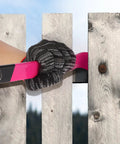 Hands using Heavy Duty Flat Pry Bars Set 12 Inch 15 Inch 18 Inch Crow Bar Nail Puller Pink And Black Angled Curved Head for wood prying