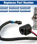 Solenoid Valve Coil And Hydraulic Spool Valve Stem Element Kit Pro Grade For Bobcat Skid Steer Loaders Compatible With Models 653 751 753 763 773 863 864 873 883 963 S175 S185 Replaces 6667687 6309311 6671025 6675559 shown with coil and stem