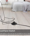 Foot switch for 2 Pack Mini LED Indoor Spot Lights With 3W Warm White 3000K Uplights Plug In Floor Accent Lighting in bedroom