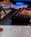 10 Piece Linear Mechanical Keyboard Switches Featuring Three Legged Design And Anti Wear Build Crafted From Sturdy Abs And Metal for gaming and typing.