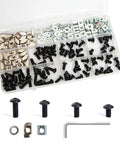 All In One Heavy Duty 222 Pcs M5 T Nuts Screws Kit For 2020 Series Aluminum Extrusion in plastic organizer box