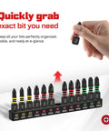Impact Screwdriver Bits Set 217 Pieces All In One S2 Steel with Magnetic Bit Holder, hand selecting PH2 bit