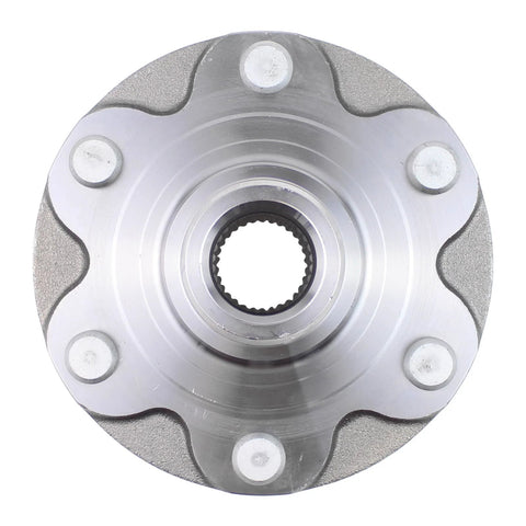 Front Wheel Hub And Bearing Assembly Two Pack For Toyota Sequoia 4WD 2001 To 2007 Tacoma 1995 To 2004 Tundra 2000 To 2006 And 4Runner 1996 To 2002 Replacement WHB087 OEM Grade Heavy Duty, front view