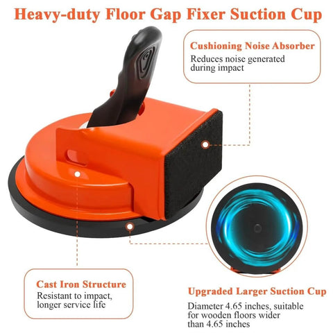 Pro Grade Floor Gap Fixer Tool With Strong Suction Cup And 10 Reusable Sticky Pads for repairing floor gaps
