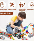 Child building with Power Function Motor Set Kit With 40 Piece M L XL And Servo Motors for STEM creativity.