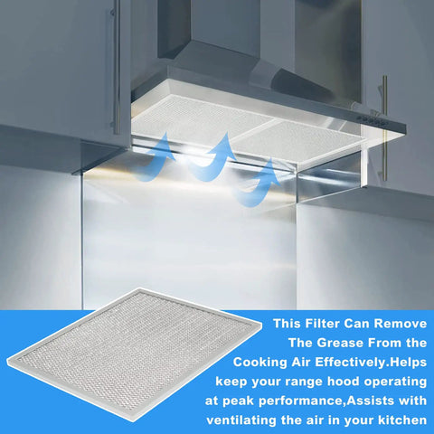 Two Pack Range Hood Filter Replacement for 99010299 Compatible Hoods Fits Allure WS1 QS2 and 30 Inch Models Aluminum Mesh Replacement Filter