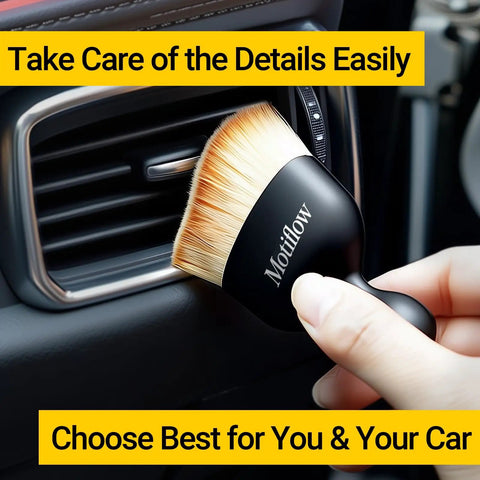 2 Pack Car Interior Detailing Brush Set With Ultra Soft Synthetic Bristles For Zero Scratch Cleaning On Glass Screens Dashboards And Painted Surfaces Pro Grade Auto Detailing Tool For Dust Removal And Delicate Interior Surfaces, cleaning air vent