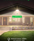 Beast Mode 400W LED Flood Light With 40000 Lumens 6000K Daylight White highlighting house entrance at night