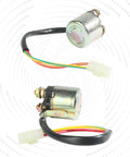 Premium Heavy Duty Starter Relay Solenoid For Honda Trx Atv with copper windings and multi-colored wiring.