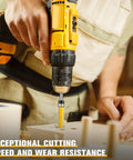 Using drill with 12 Piece Router Bit Set With 4 Flush Trim Bits, 4 Roundover Bits, And 4 Pattern Flush Trim Bits, All With One Quarter Inch Shanks, Built For DIY Woodworking Projects, 4 Sizes And 3 Styles for woodworking