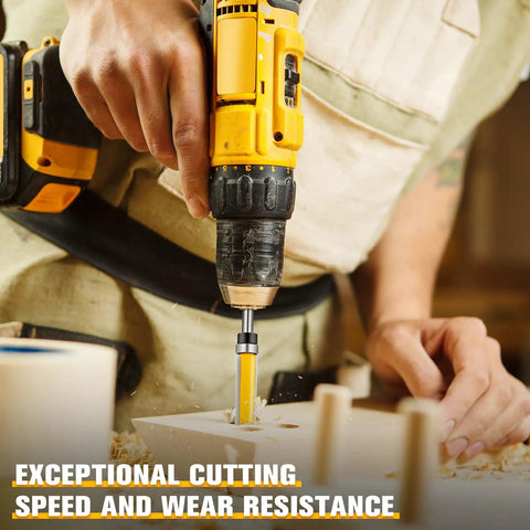 Using drill with 12 Piece Router Bit Set With 4 Flush Trim Bits, 4 Roundover Bits, And 4 Pattern Flush Trim Bits, All With One Quarter Inch Shanks, Built For DIY Woodworking Projects, 4 Sizes And 3 Styles for woodworking