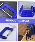 Built Tough 4 Inch Woodworking G Clamp With Quick Release C Clamp for Desk Mounting Universal Tabletop Clamp product images