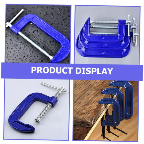 Built Tough 4 Inch Woodworking G Clamp With Quick Release C Clamp for Desk Mounting Universal Tabletop Clamp product images