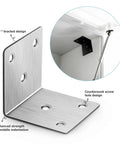 Heavy Duty Right Angle Corner Brackets With Screws For Drawer Repair And Furniture Fixes Solid Steel Corner Braces with 90° design.