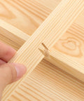 Close-up of the joinery detail on the Solid Wood Jewelry Organizer Tray With Twelve Grid Compartments For Rings And Necklaces Vintage Decorative Vanity Holder Perfect For Dorm Or Apartment Vibes Keeps Your Bling Tidy And Super Dope.