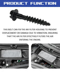 Heavy Duty Steel Air Filter Box Housing Screws That Keep Your Rig Runnin Smooth And True For Jeep Gm Chrysler Dodge Chevy Pontiac Replacement Engine Cover Fasteners 5 Pack close-up of screw and air filter housing