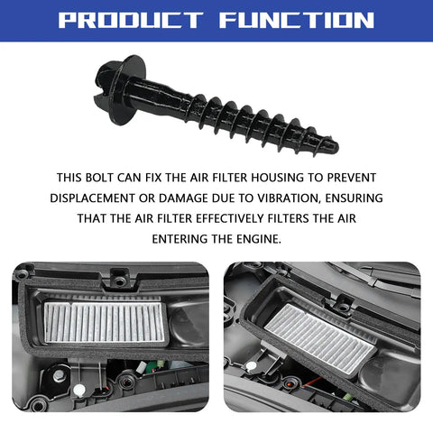 Heavy Duty Steel Air Filter Box Housing Screws That Keep Your Rig Runnin Smooth And True For Jeep Gm Chrysler Dodge Chevy Pontiac Replacement Engine Cover Fasteners 5 Pack close-up of screw and air filter housing