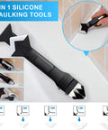 Clear Waterproof Caulk And Seal Silicone Sealant Duo Pack With Grout Repair Kit And Scraper, Shrink Proof And Crack Resistant