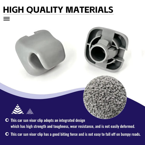Durable Sun Visor Clip Retainer For Honda Civic CRV Odyssey Accord Pilot TSX Ridgeline And More 2 Pack Gray Easy Install