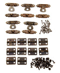 Antique Bronze Latch Lock Set For Cabinets And Furniture With Toggle Hasp Hinge Hardware Jewelry Box Lock Rust Resistant And Durable