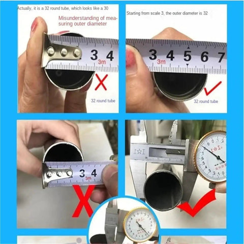 Measuring round pipe diameter for Adjustable Tube End Cap for Round Pipes 10 to 60mm Tough as Nails Heavy Duty Table Leg Dust Cover Protector