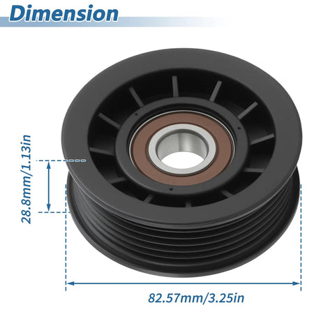 High-Quality Serpentine Belt Idler Pulley For Mercruiser 4.3L 5.0L 5.7L 6.2L Motors Boat Engine Steering Gears 82.57mm
