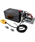 10 Quart Double Acting Hydraulic Pump Power Unit For Dump Trailers And Heavy Machinery, 12V DC Electric Hydraulic Pump With Metal Reservoir