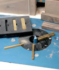 Heavy Duty Solid Brass Precision Setup Bar Set For Woodworking Router Table with gauge bars on table surface.