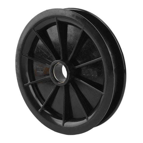 Forklift Hose Sheave Pulley Replacement Plastic Material, black, for Smooth Cable Movement and Heavy Duty Lifting, single pulley