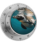 Go To Ocean Penguin Stainless Steel Timer With Magnetic Base For Kitchen Countdown And Baking, underwater penguin image