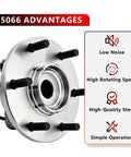 Pair Front Wheel Bearing Hub Assembly For Nissan Pathfinder Armada Titan Infiniti QX56 2004 2005 2006 2007 6 Lugs With ABS
