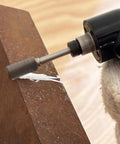 Heavy Duty 95 Degree Right Angle Air Die Grinder Built Different With Precision Gears And Fast Spinning Power used on rusted metal surface.