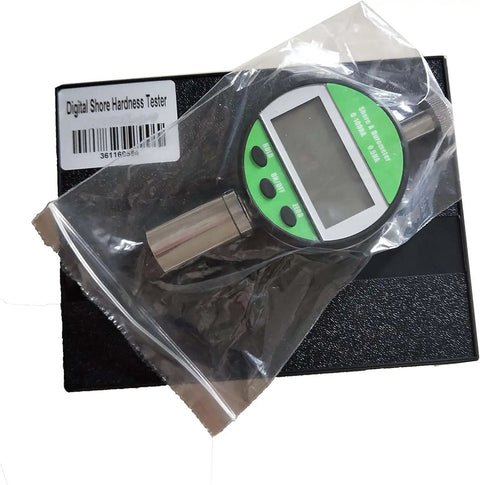 Heavy Duty Digital Shore A Rubber Hardness Tester Built Solid With A No Fuss Interface And Quick Lcd Screen in packaging.