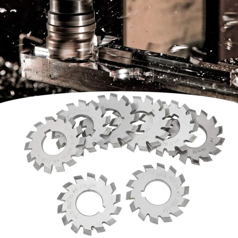 Pro Grade High Speed Steel Gear Cutter Set For Gear Milling 20 Degree Cutting Tool For Machine Shops 8 Pieces