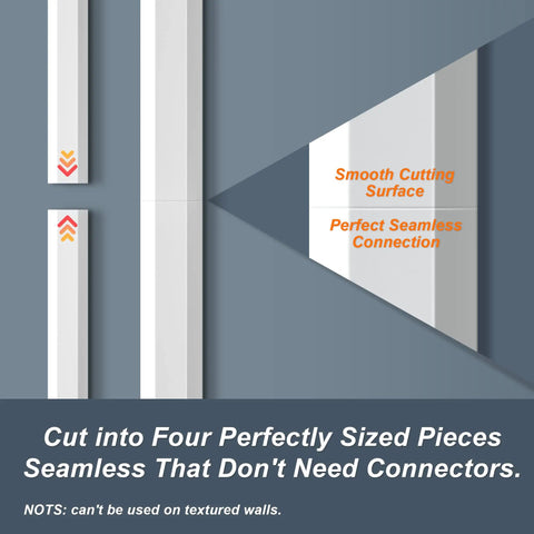 Ultimate TV Cord Hider Kit For Wall Mounted TVs, 62.8 Inch PVC Cable Concealer In White, seamless connection feature
