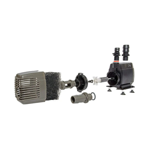 Submersible Pond and Aquarium Pump 550 GPH for 55-gallon reservoirs with parts and 33W motor for indoor outdoor use